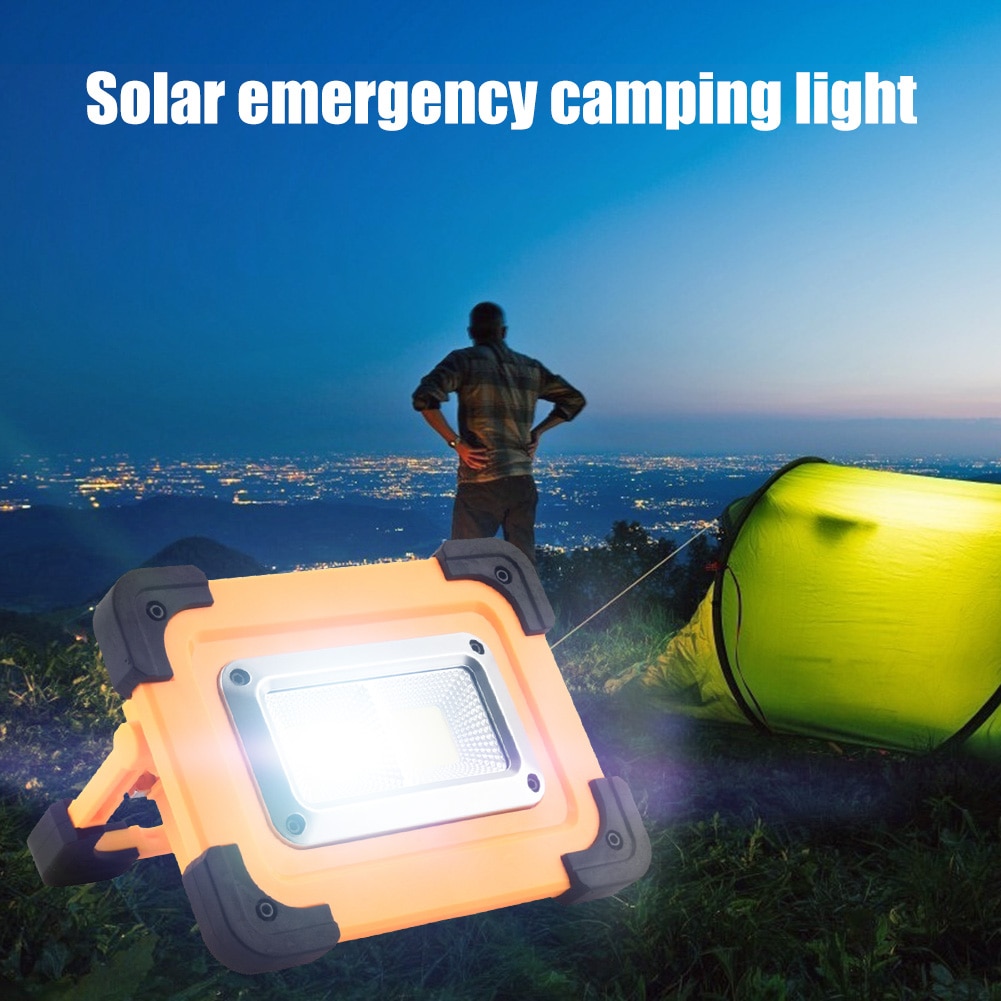 30W Handheld LED Work Light Multi-functional Practical Durable Solar/USB Rechargeable Camping Outdoor Hanging Lamp